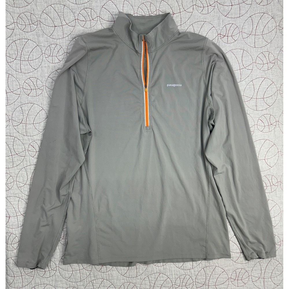 Patagonia Long-Sleeved All Weather Top Gray 24200 Quarter Zip / Mens XL